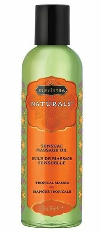 Массажное масло Naturals Tropical Mango с ароматом манго - 59 мл. - Kama Sutra KS10283