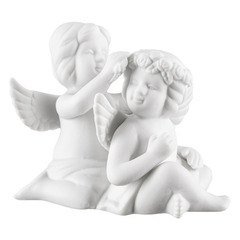 Фигурка 6см Rosenthal Ангелы сидящие с венком из цветов белая