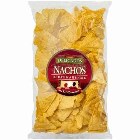 Чипсы DELICADOS Начос кукурузные 500г Оригинальные, шт