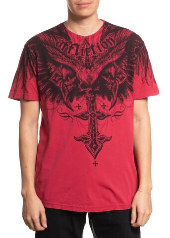 Affliction | Футболка мужская Death Eyes Tee Red A12805 перед