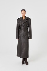 Тренч из эко-кожи "Brown"