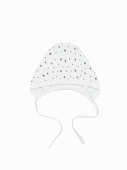 Утепленный чепчик Звездочки gray