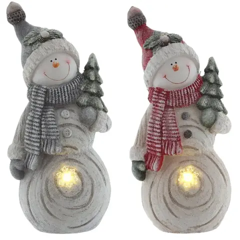 Фигурка декоративная "Снеговик" с подсветкой (АААх3, н/п), L24 W15 H53 см, 2в.