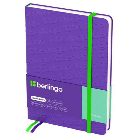 Ежедневник недатированный, А5, 160л., кожзам, Berlingo 