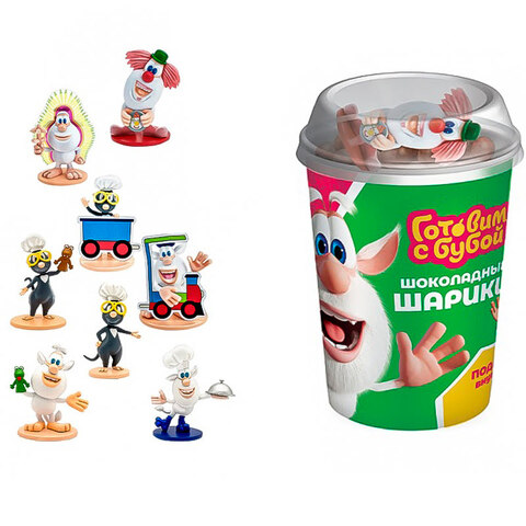 ГОТОВИМ С БУБОЙ PLAY ME Шоколадные шарики с подарком 1кор*6бл*4шт, 50гр