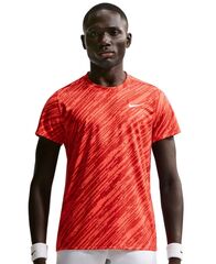 Теннисная футболка Nike Court Dri-Fit Victory Print - turf orange/white