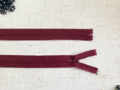 Молнии потайные, L 23 см, бордовый