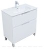 Aquanet 345679 Тумба с раковиной Алвита new 80 (Flat) напольная 2 ящ. цв. белый матовый (345679)