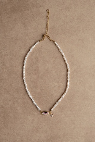 Чокер глаз с жемчугом