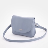 Сумка Саломея 428 гладкий серо-голубой