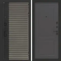 Входная металлическая дверь Бункер БН-15 Веллюто кофе / ФЛ - 609 Графит софт