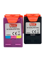 Комплект картриджей MyInk 123XL (F6V19AE/F6V18AE black+color) для принтера HP DeskJet 2130