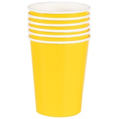 Стакан желтый 250мл 6шт