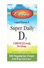Carlson Super Daily D3, 25 мкг (1000 МЕ), 10,3 мл (0,35 жидк. унции)