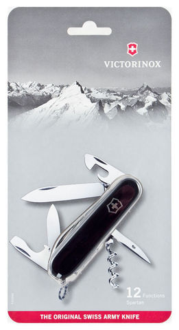 Нож складной Victorinox Spartan, 91 mm, 12 функций, чёрный