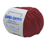 Пряжа Lana Gatto Merinocot 19246 темно-красный