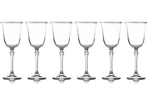Набор бокалов для вина 6шт 225мл Le Stelle Gemma платина