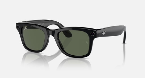 Умные очки Ray-Ban Meta Wayfarer Smart Glasses - Shiny Black, Green