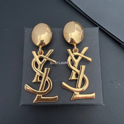 Серьги клипсы YSL