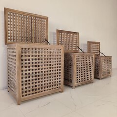 Корзины для белья из тикового дерева