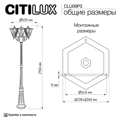 Ландшафтный светильник Citilux Forts CLU09P3