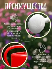 64-0-205 Лейка садовая пластиковая с насадкой, 5л (Россия)