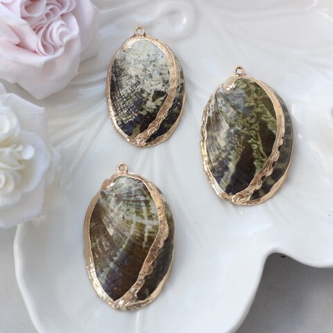 Подвеска Ракушка с позолотой 35-55 на 22-33 мм, РК045