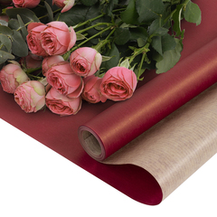 Упаковочная бумага крафт, Красный, 0,68*10 м