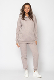 Утепленный спортивный костюм для беременных и кормящих 16216 светлый какао меланж