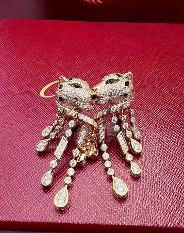 Серьги PANTHERE VGold розовое золото  в стиле CARTIER