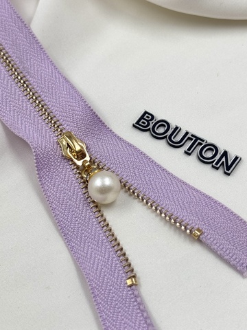 Молния лавандовая (фиолетовая) золото матовый жемчуг