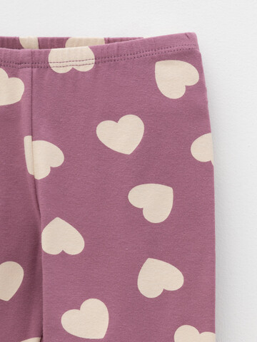 брюки  для девочки  КР 4321/темная орхидея,сердечки к589