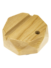 Подставка для наушников с деревянным основанием и вырезом под мобильный телефон