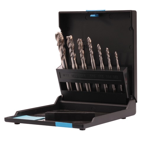 Набор метчиков машинных M3 -M12 HSSE DIN371/376 (Винт., C/2-3P, R35) 7пр Volkel 47817