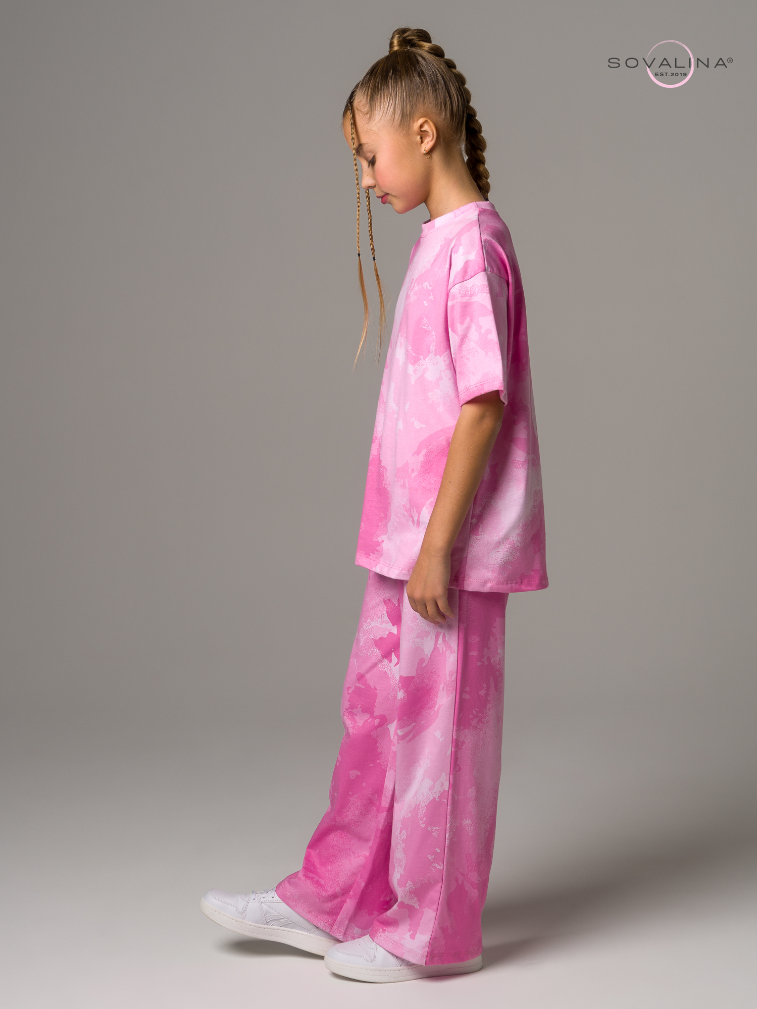 Костюм Лето MAX тайдай розовый