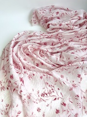 Вискоза с нейлоном, крэш вуаль, Розовые сны