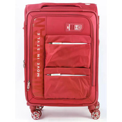 Чемодан MIRONPAN тканевый Ярко-красный (S +) 59х38х24 (+3)см/55л/2,4 кг6
