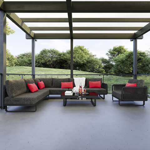 Лаунж зона угловая Ideal Patio БЕЛЛИСА модульная маренго