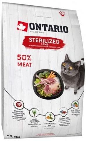 Купить Ontario Cat Sterilized Lamb для кошек