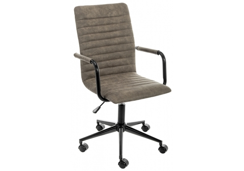 Офисное кресло для персонала и руководителя Компьютерное Midl arm серое 53*53*88 Черный /Серый