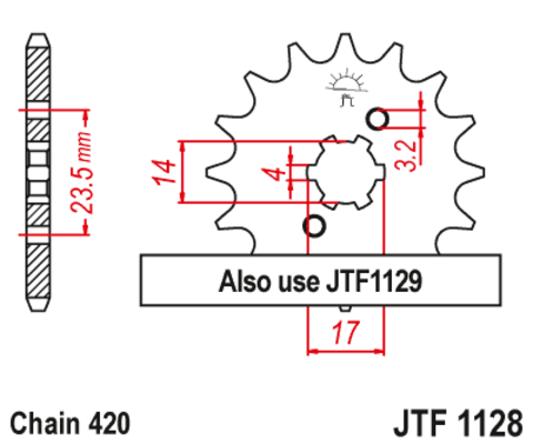 Звезда ведущая JTF1128-12