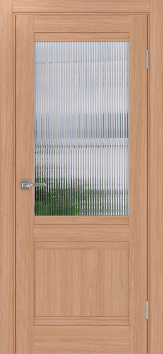 Дверь межкомнатная Оптима Порте Турин 502U.21, цвет темный ясень, экошпон, стекло мору