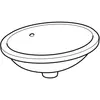 Geberit VariForm Раковина с установкой под столешницу овальной формы, Т1=42х33 см, без отв. под смеситель, с отв. перелива