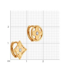 Серьги ассиметричные конго MONOGRAM из золота 585 пробы в стиле LV