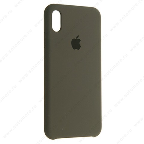 Накладка Silicone Case для Apple iPhone XS Max темно-серый