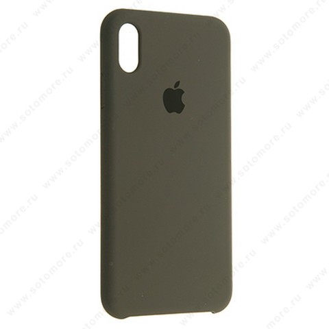 Накладка Silicone Case для Apple iPhone XS Max темно-серый