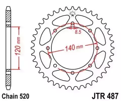 Звезда ведомая JTR487 43