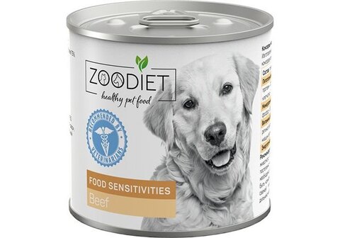 Zoodiet Food Sensitivities Beef консервы для собак с чувствительным пищеварением Говядина 240г