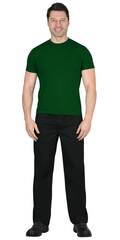 Футболка тёмно-зелёная  160г/м2