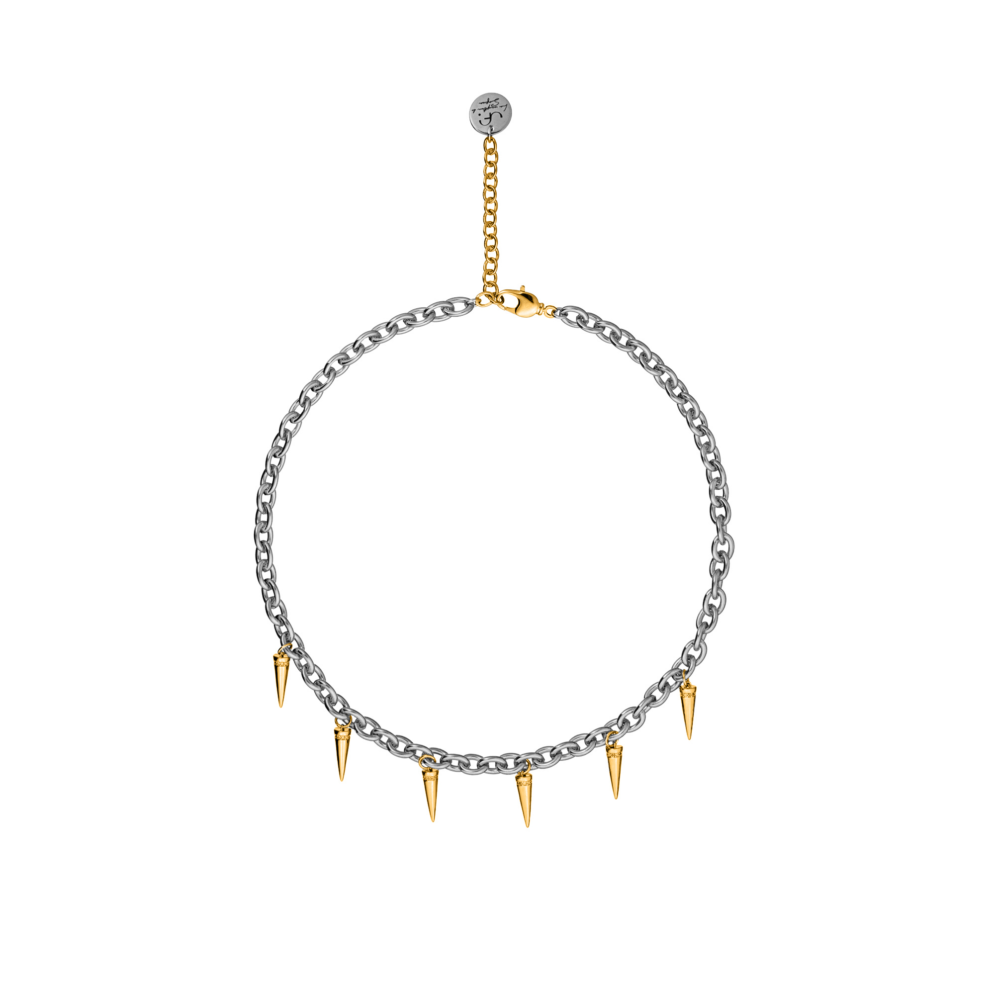 

Цепь Chain Spikes Silver Necklace